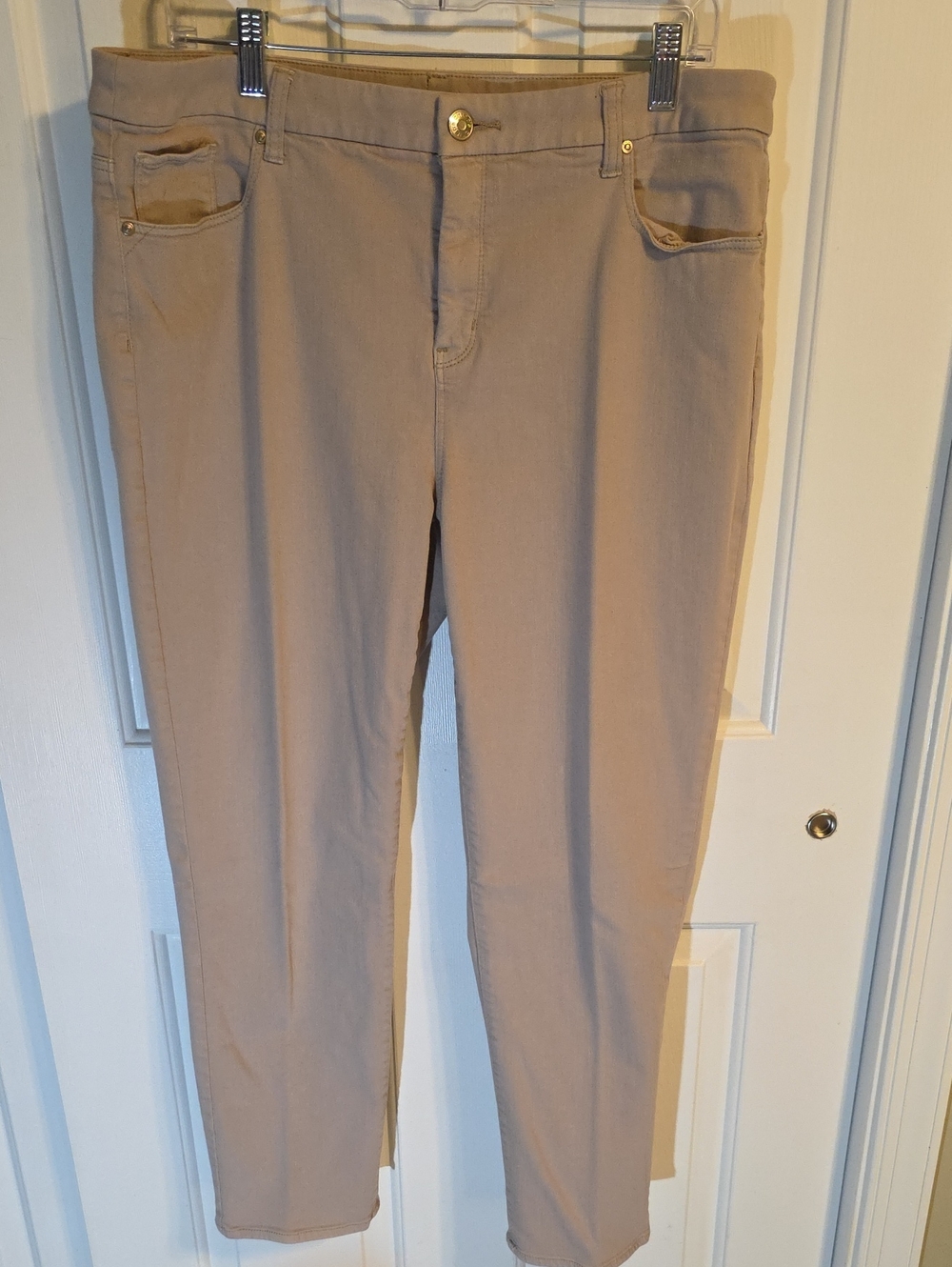 Chico's Straight Leg Pants in Light Taupe